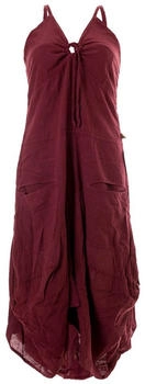 Vishes Lagenlook Ballonkleid dunkelrot