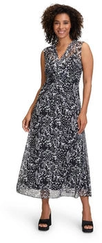 Cartoon Midikleid ohne Arm Druck weiß schwarz