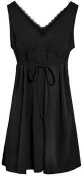 Noisy May Damenkleid V-Ausschnitt Spitzenbesatz Taillenband