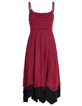Vishes Sommerkleid längen-verstellbar dunkelrot