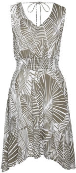s.Oliver Palme Strandkleid v-ausschnitt khaki creme