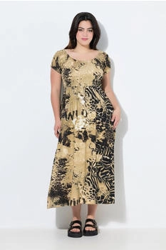 Angel of Style A-Line Jersey Leo gesmokte Büste natur