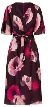 APART Midi Satinkleid Blumendruck pflaume-multicolor