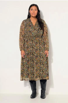 Studio Untold Maxikleid Flower-Minimal A-Line elastische Taille