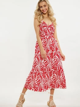 IZIA Damen Kleid rot weiß