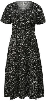 s.Oliver Viskosekleid mit All-over-Print schwarz 2169384.99A0.