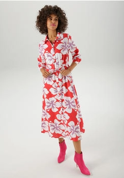 Aniston CASUAL Kleid lila rot weiß