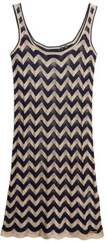 Superdry W8011846A marinefarben Minikleid aus Zickzack-Strick