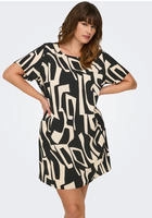 ONLY CARMAKOMA Sommerkleid "CARLUX SS TUNIC DRESS WVN NOOS" Materialmix, loose fit