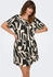 Only Kleid 'Carlux' black vendome geo