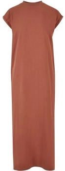 Urban Classics Ladies Long Extended Shoulder Dress terracotta