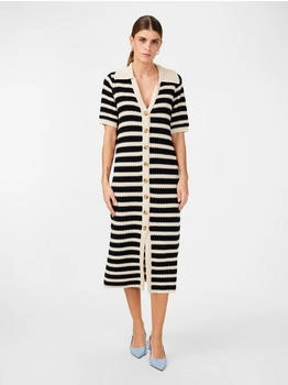 Y.A.S YASCROC SS MIDI Knit Dress birch schwarz
