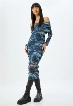 Koton Kleid gemustert marineblau