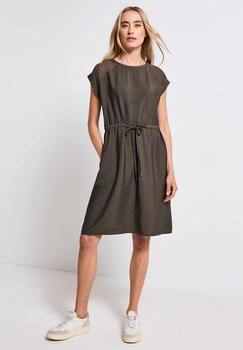 Street One Shirtkleid Mesh-Details nomad brown