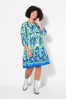 Angel of Style Kleid A Linie Ornament Print 4-Ärmel 840025