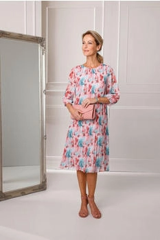 GOLDNER Damenkleid blau pink
