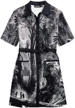 Desigual Tropic Litography Weste schwarz