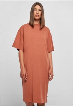 Urban Classics Organic Long Oversized Tee Dress braun