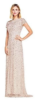 Adrianna Papell Kurz&auml;rmeliges Damenkleid Pailletten blush
