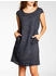 Caspar Damen Leinenkleid Paisley Print SKL022 dunkelblau