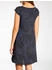 Caspar Damen Leinenkleid Paisley Print SKL022 dunkelblau