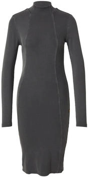 G-Star Washed Slim Rib Kleid schwarz dunkel D27164-E127-B564