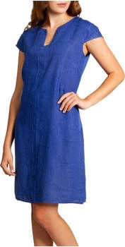 Caspar SKL036 Sommerkleid Lein royal blau