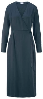 hessnatur Wickelkleid knöchellang Regular dunkles petrol