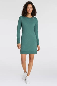 Ragwear Sweatkleid MENITA O grün veganer Knopf-Applikation