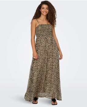 Only Kleid 'ONLElena Vikki' beige brokat schwarz