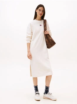 Tommy Hilfiger TJW Badge Sweat Midi Dress weiß