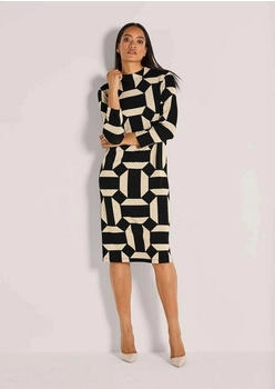 Madeleine Kleid schwarz beige melange