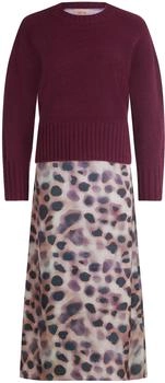 Cartoon Midikleid taupe violett