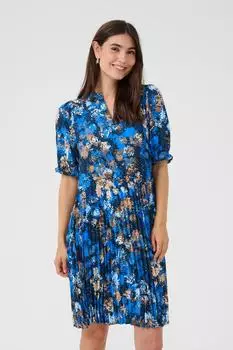 Culture Blusenkleid CUpaddy blau flower