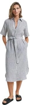 GANT Hemdblusenkleid aus Leinen Gestreift Marine (4503391-433)