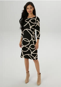 Aniston Jerseykleid stilvollem Allover-Muster