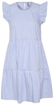 Culture Kleid 'Bjørg' rauchblau weiß