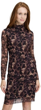 Cartoon Mesh-Kleid apricot schwarz
