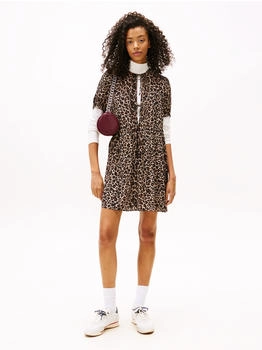 Tommy Hilfiger Shirtkleid Stickerei leopard aop