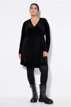 Studio Untold Minikleid Samtkleid kurz Wickeloptik Langarm