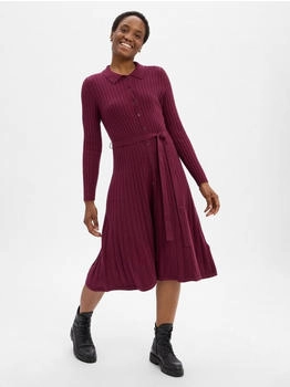 Ambiance Strickkleid bordeaux