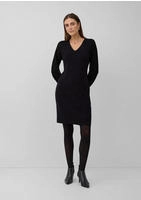 s.Oliver BLACK LABEL Strickkleid mit V-Ausschnitt