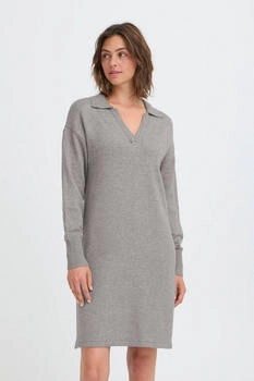 Oxmo Strickkleid OXBMMNERA DRESS mid grey melange