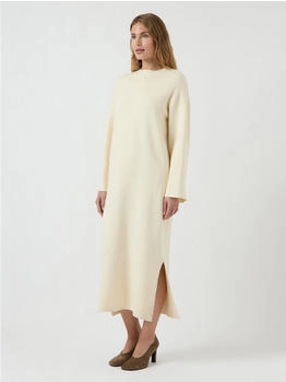 Y.A.S Strickkleid YASELMA LS LONG KNIT DRESS S NOOS beige