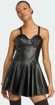 Adidas Kleid aus Synthetikleder schwarz
