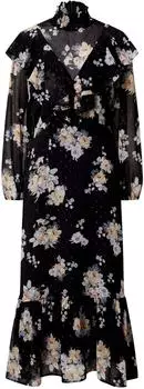 EDITED Kleid 'Wiyana' camel helllila schwarz offwhite