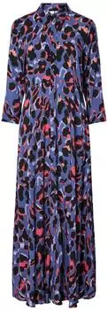 Y.A.S YASSAVANNA LONG SHIRT DRESS Sommerkleid skipper blue print