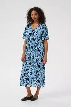 Kaffe Blusenkleid KAjessi blue graphic