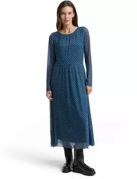 Tom Tailor Kleid saphir opal greige schwarz 27885508