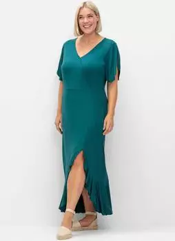 Sheego Jerseykleid 'Jerseykleid' blau petrol 81780848-40